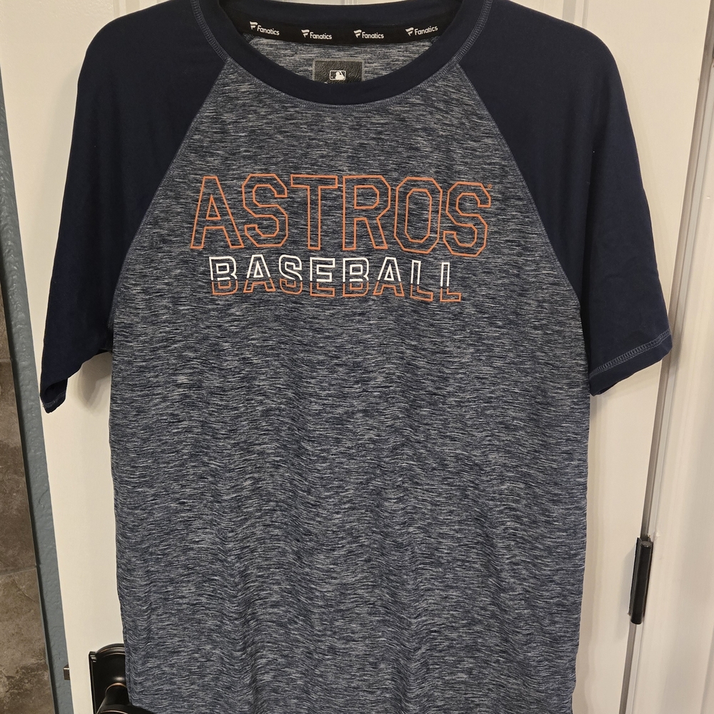 Fanatics Navy and Gray Astros Baseball Tee
